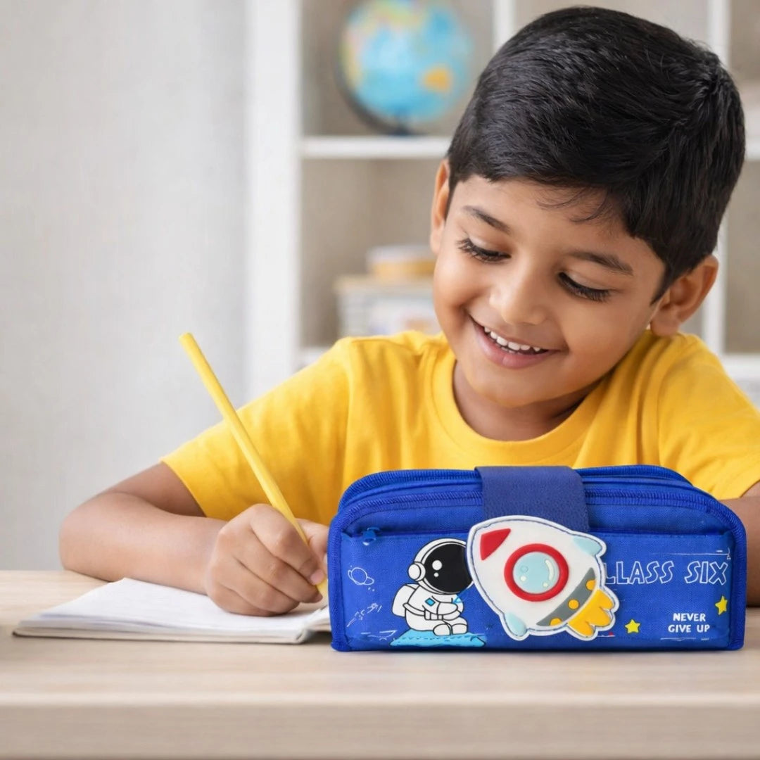 Galaxy Rocket Pencil Case