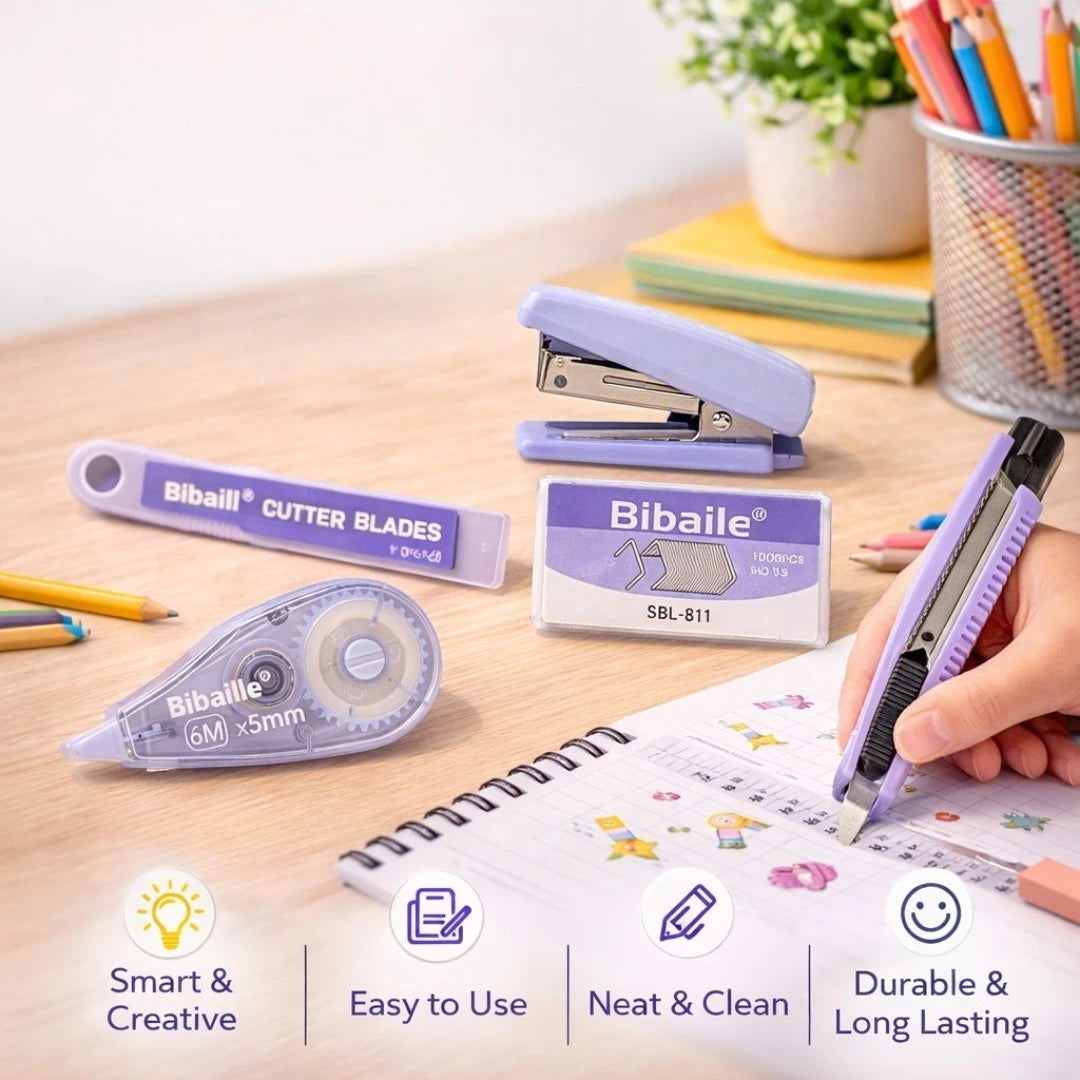 Lavender Pro 5-in-1 Stationery Set