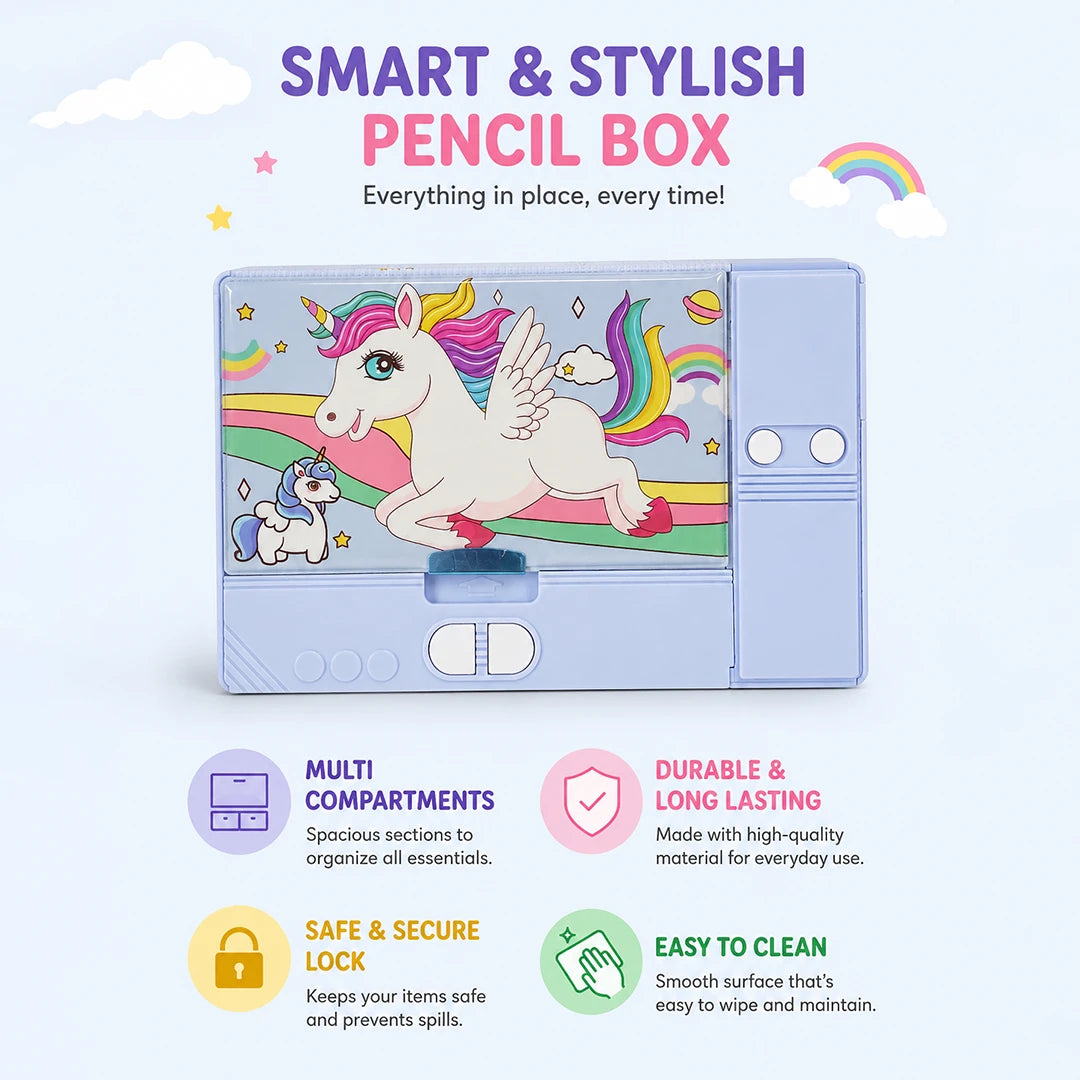 Unicorn Magic Multifunctional Pencil Box