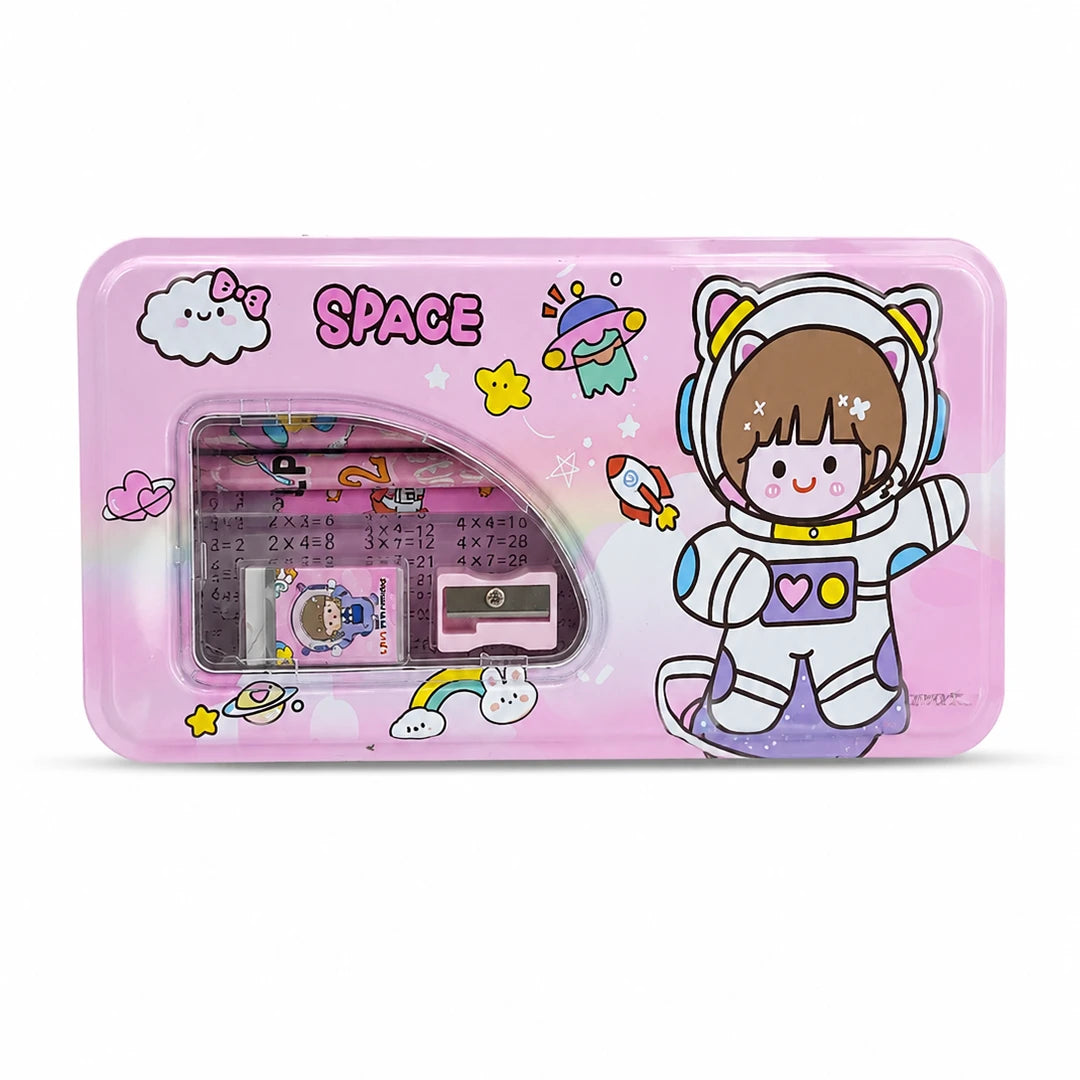 Cosmic Princess Metal Pencil Box Set