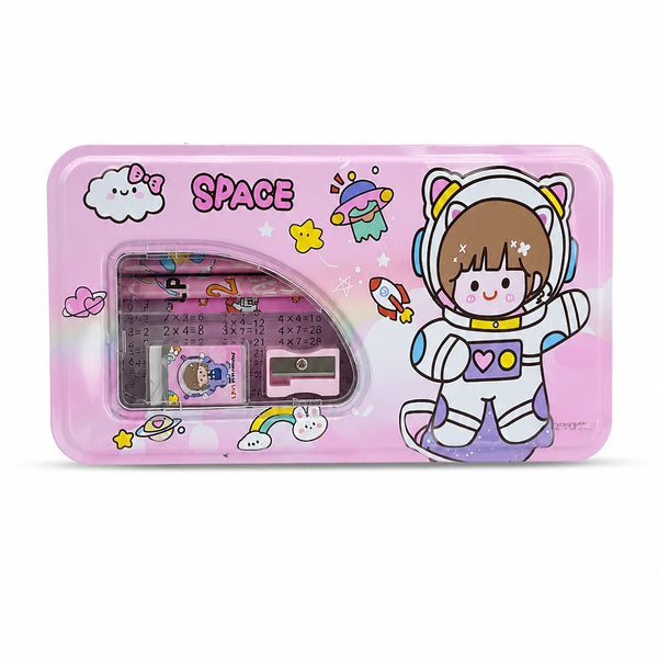 Cosmic Princess Metal Pencil Box Set