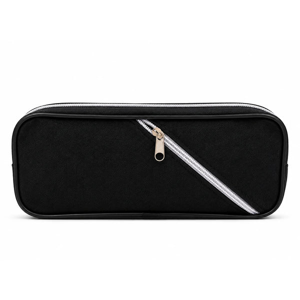 Midnight Edge Dual-Zip Pencil Pouch