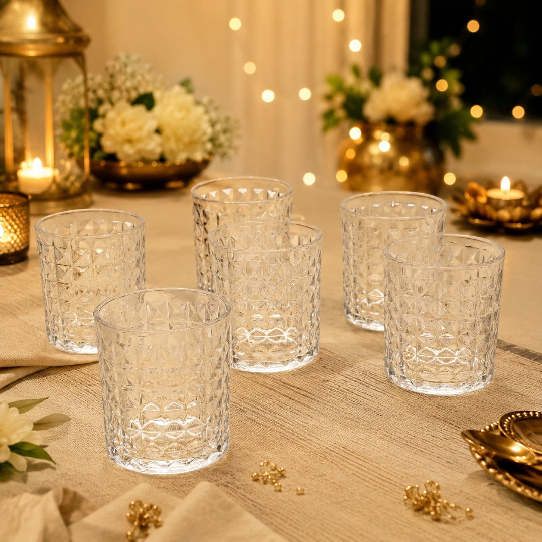 Diamond Glow Drinking Glass Set