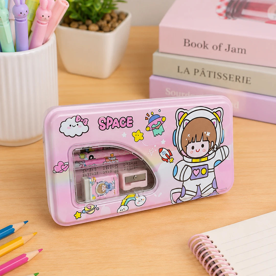 Cosmic Princess Metal Pencil Box Set