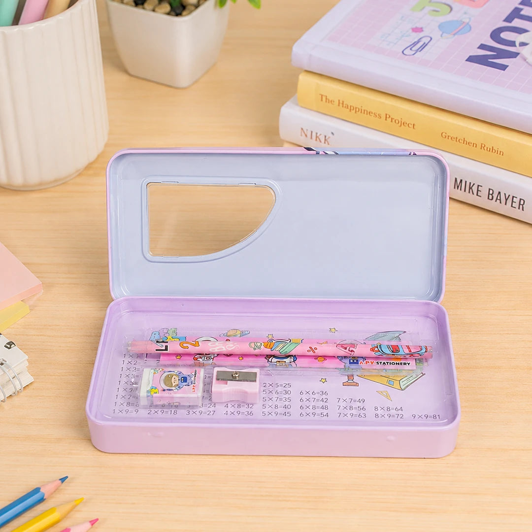 Cosmic Princess Metal Pencil Box Set