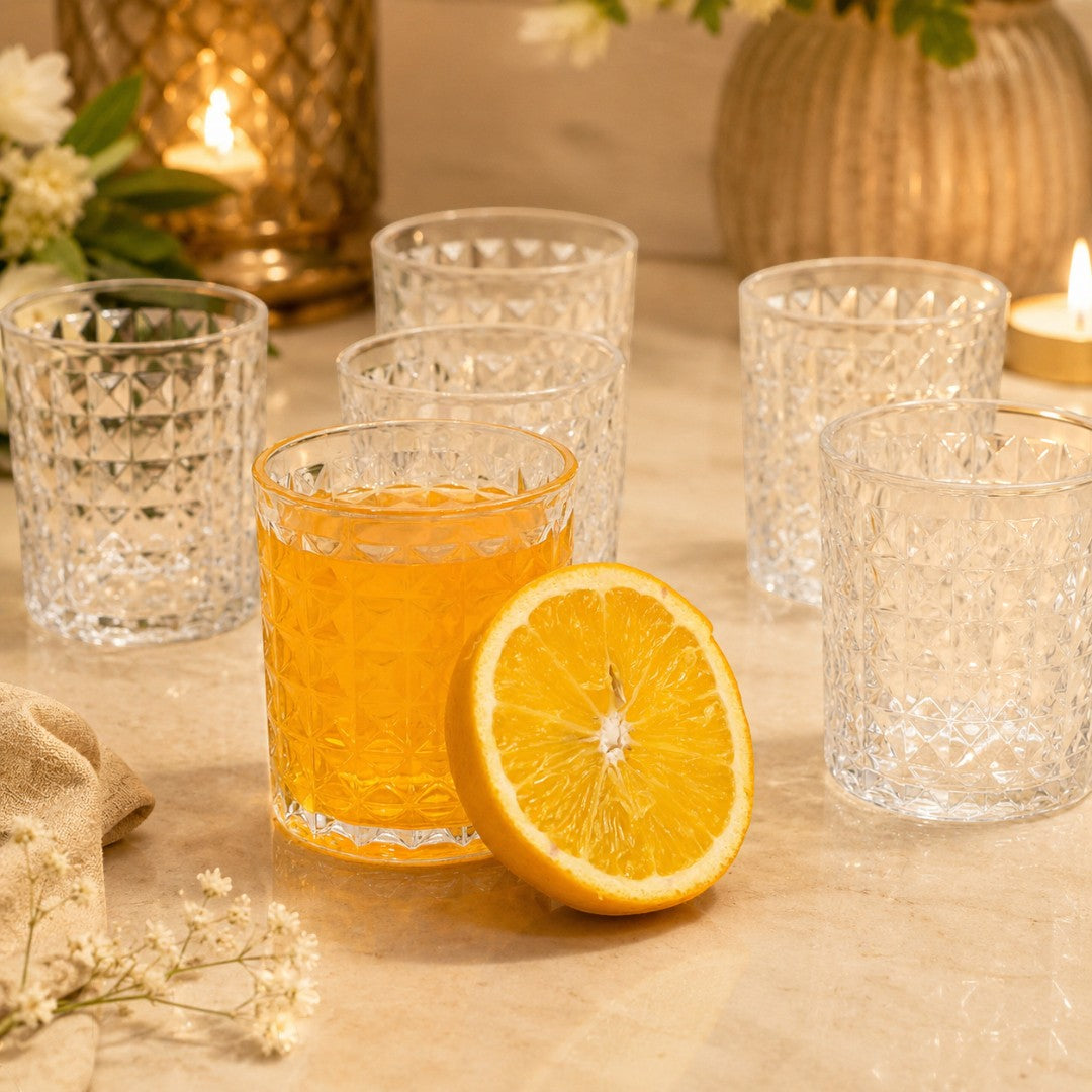 Diamond Glow Drinking Glass Set