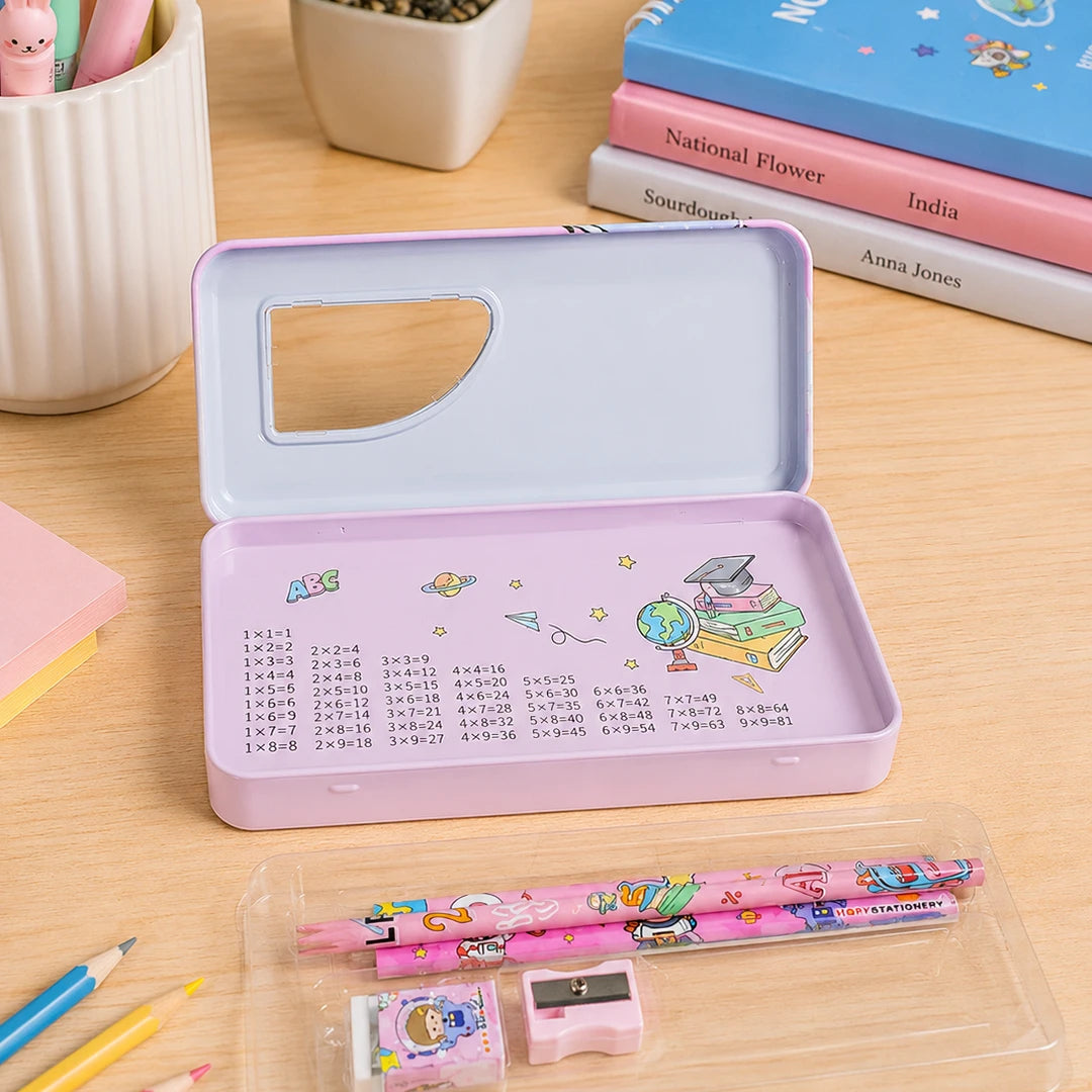 Cosmic Princess Metal Pencil Box Set