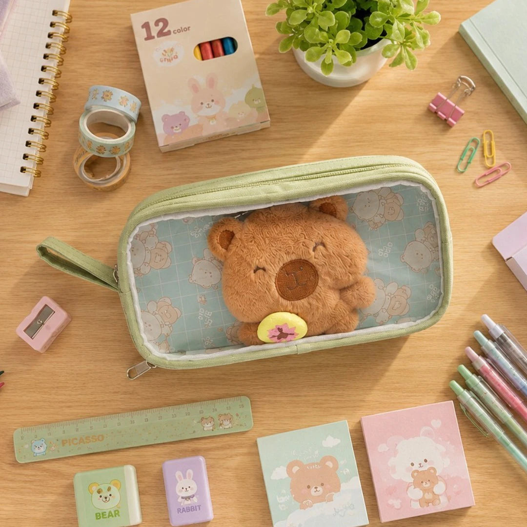 PeekBear Plush Pencil Pouch
