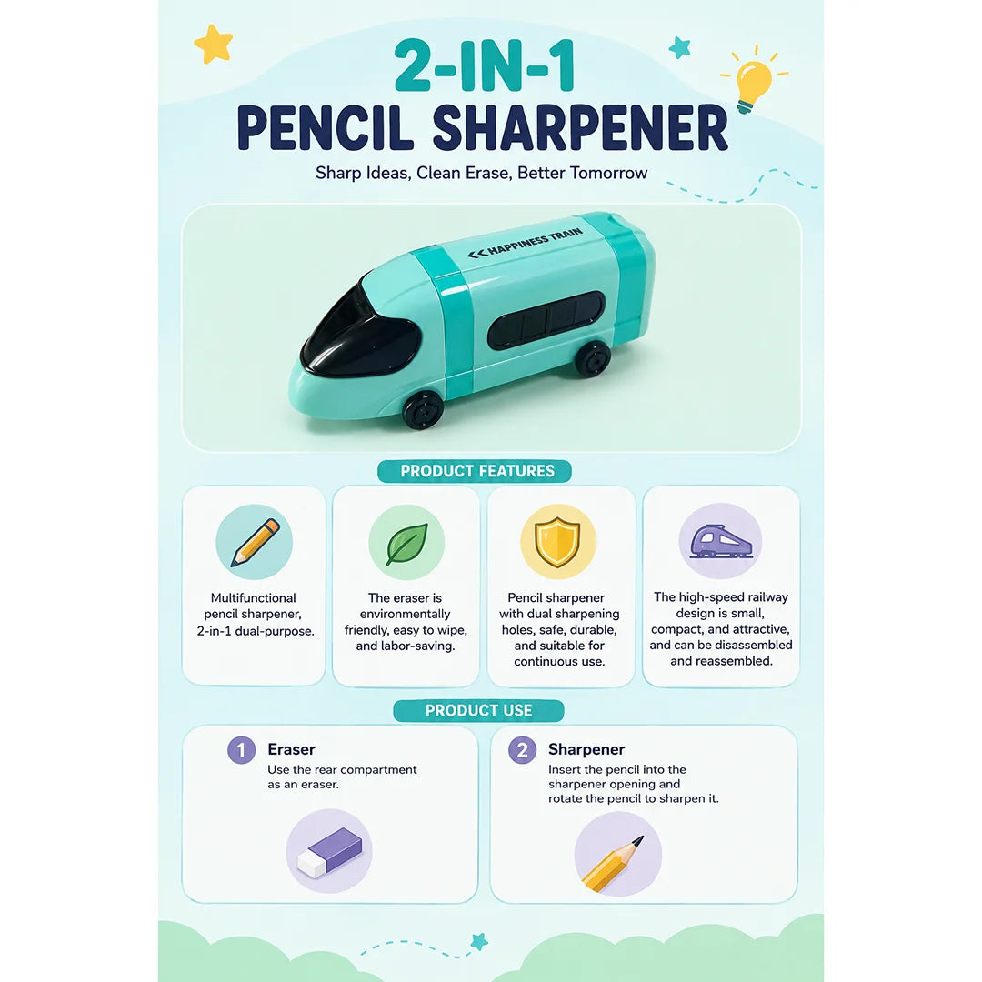 Happiness Train 2-in-1 Stationery Combo