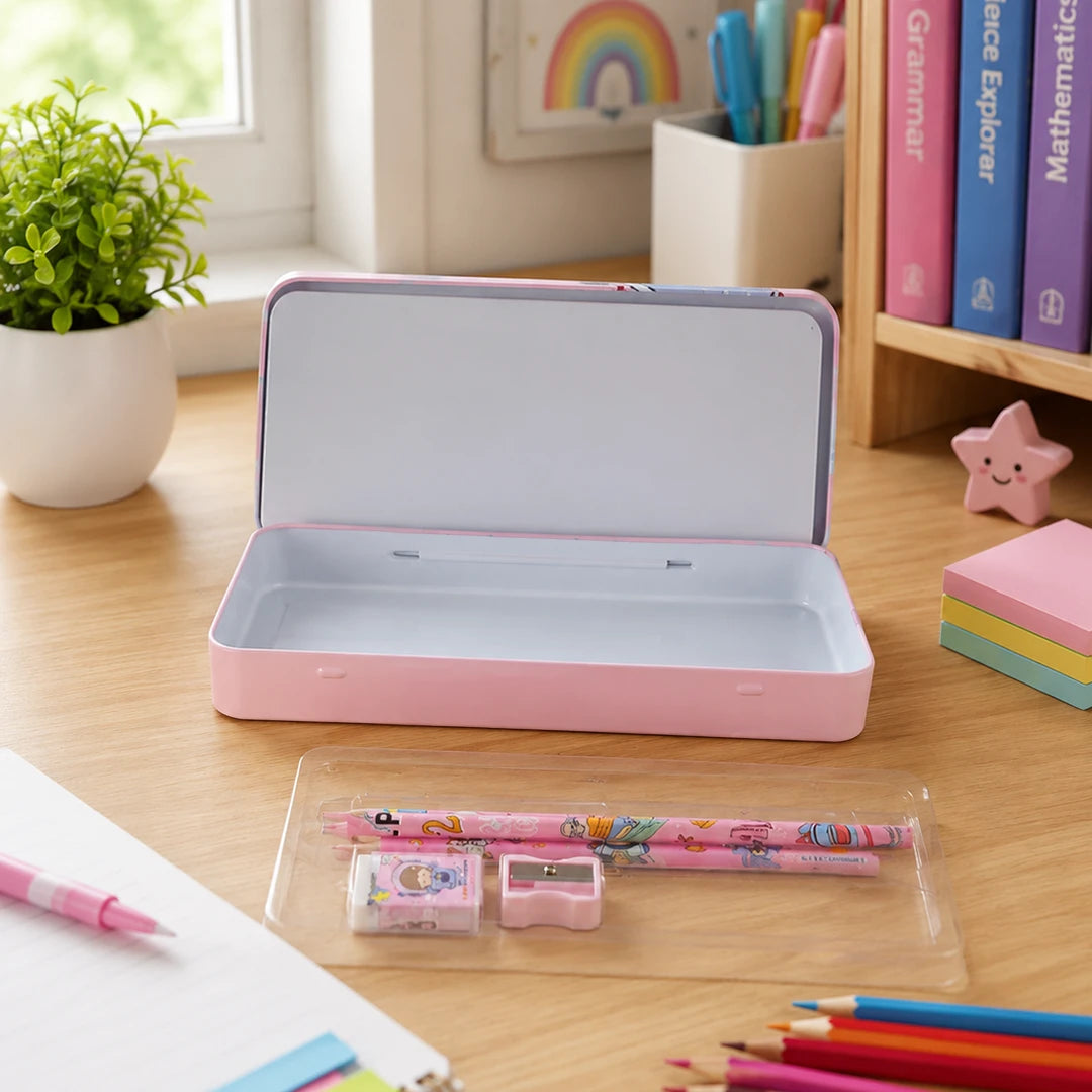 Cosmic Princess Metal Pencil Box Set