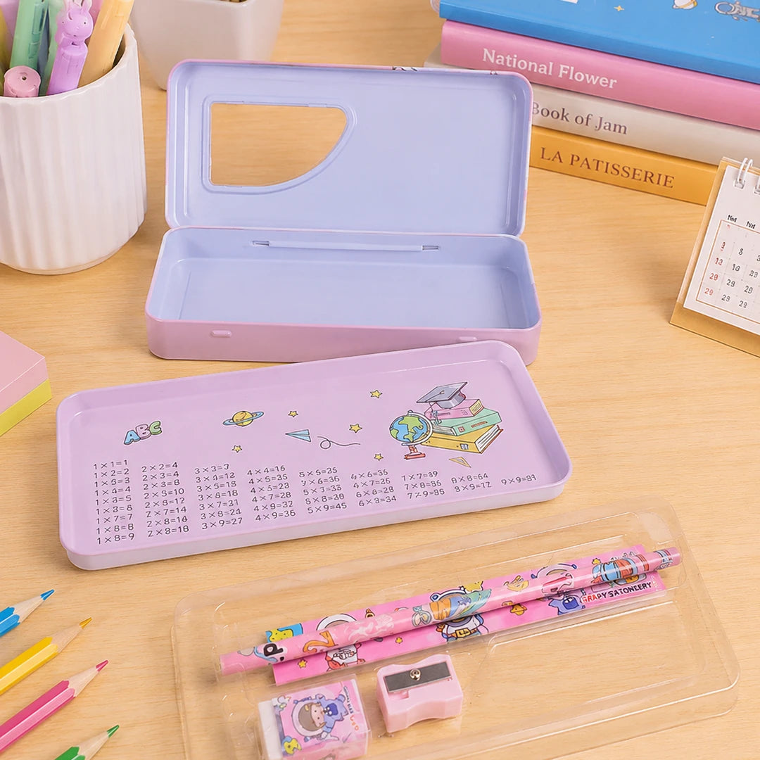 Cosmic Princess Metal Pencil Box Set