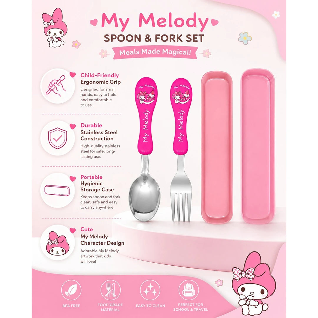 My Melody Kids Travel Cutlery Set