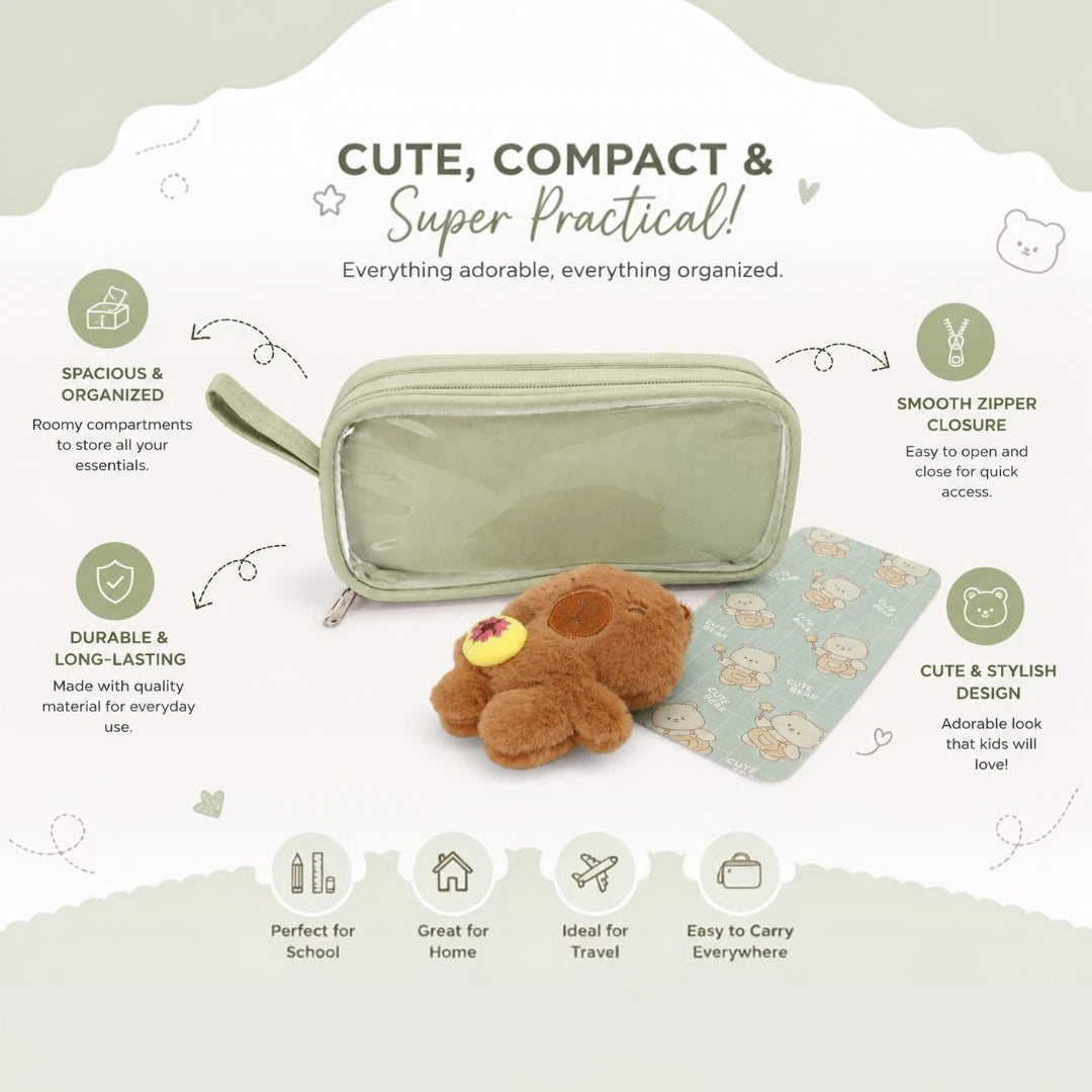 PeekBear Plush Pencil Pouch