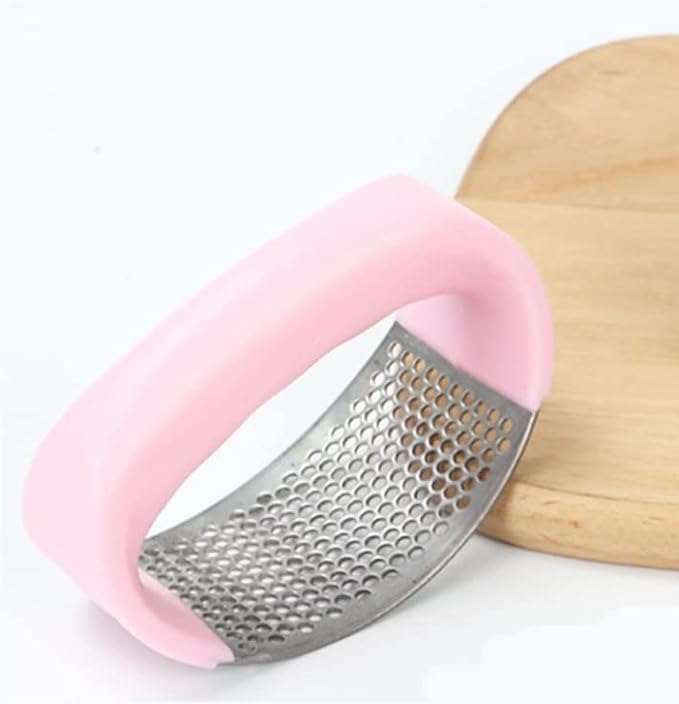 Stainless Steel Manual Garlic Crusher Pink