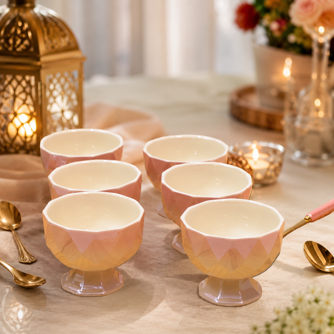Peach Luxe Ceramic Cup & Spoon Set