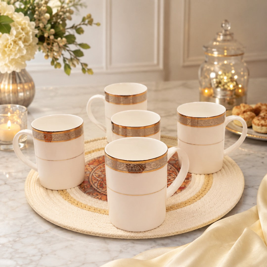 Royal Glow Ceramic Coffee Mugs