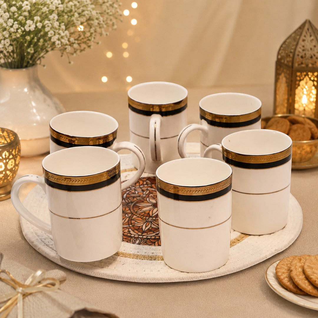 Royal Charm Ceramic Mug Set