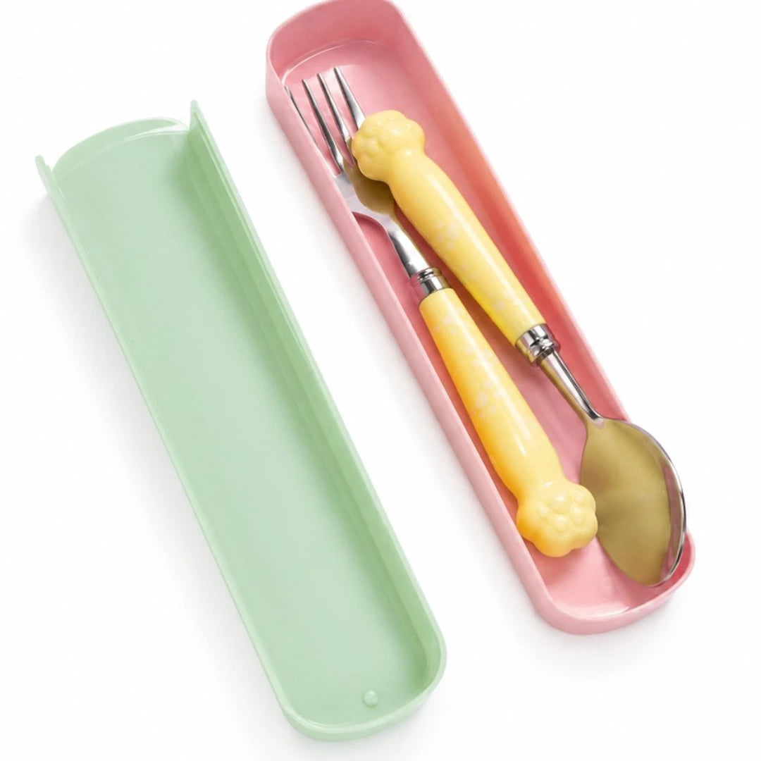 BloomBuddy Kids Cutlery Set with Travel Case