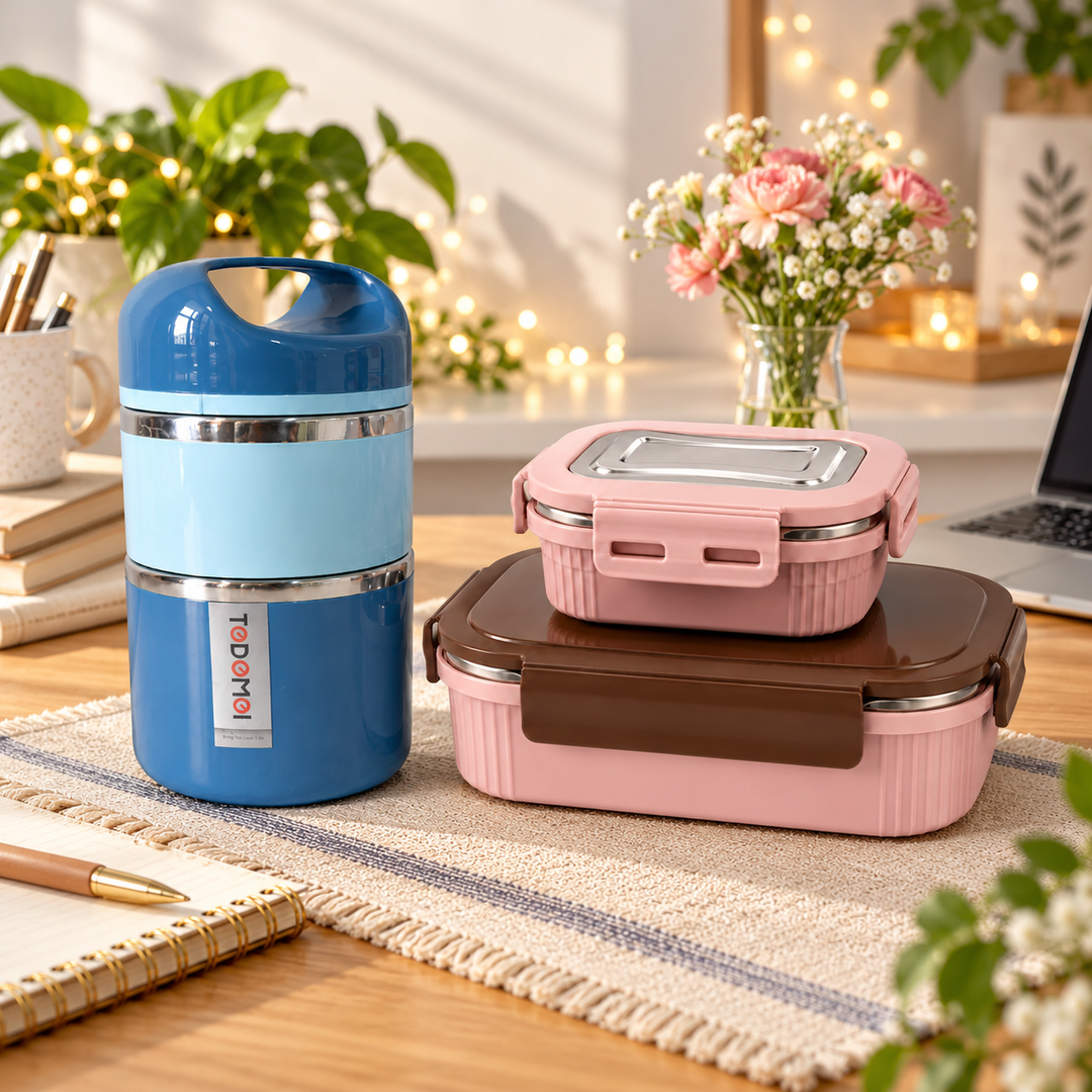 Blue and Blush Lunch Box Combo