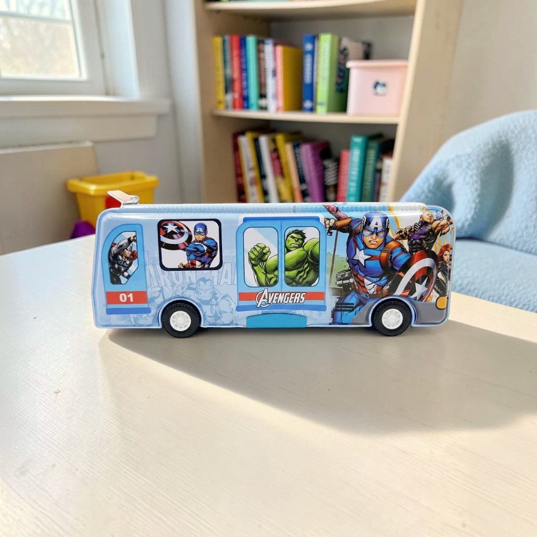 Avengers Bus-Shaped Kids Pen Pencil Box
