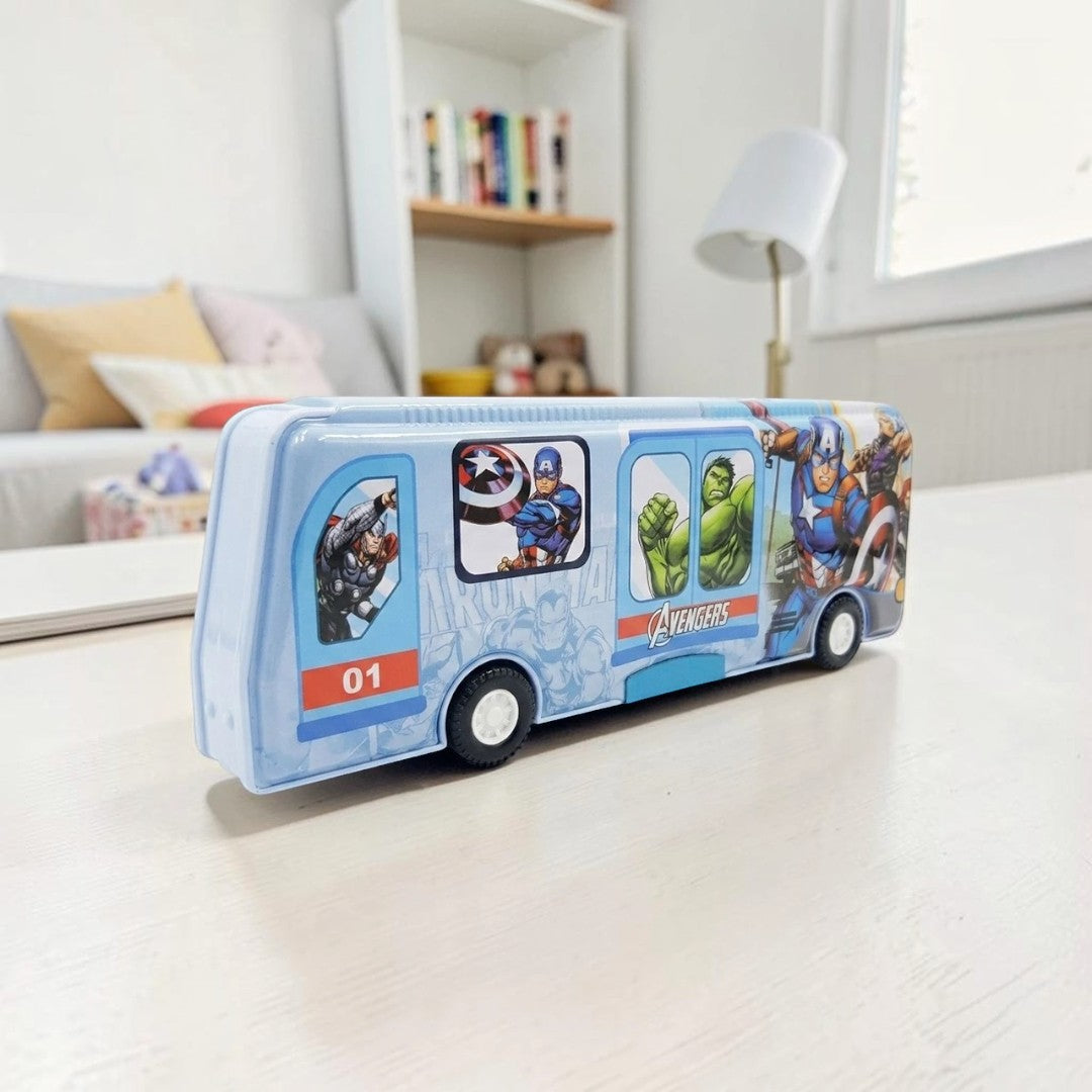 Avengers Bus-Shaped Kids Pen Pencil Box