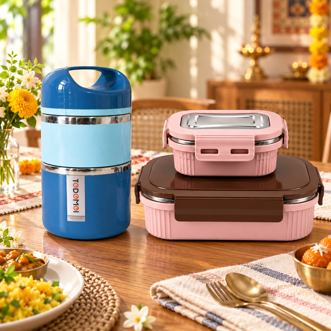 Blue and Blush Lunch Box Combo