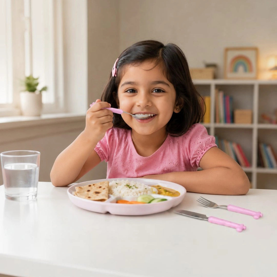 Pink Giraffe Kids Cutlery Set