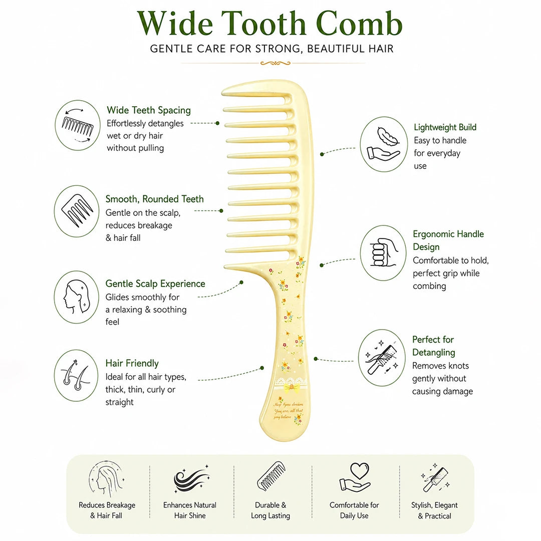 Blossom Glow Wide Tooth Comb
