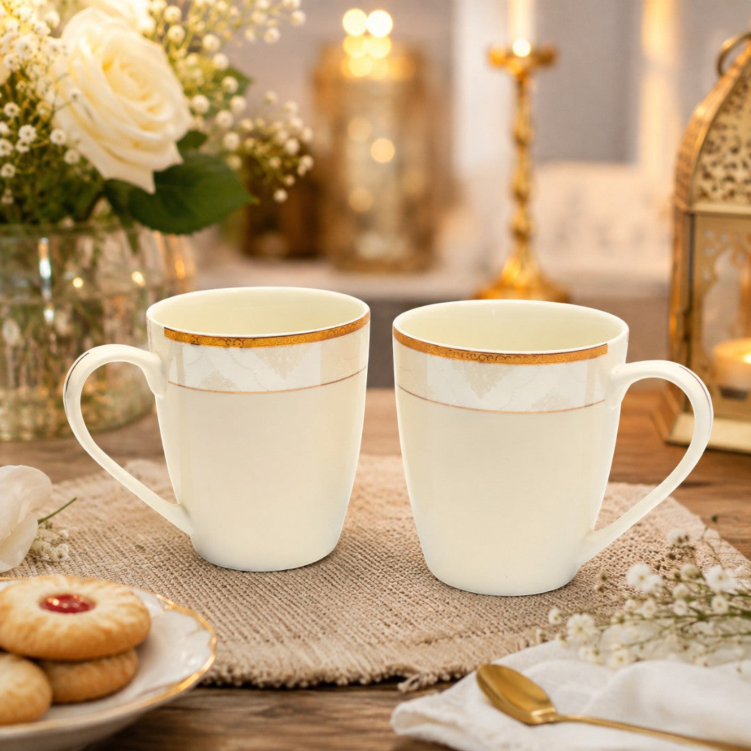 Elysian Ivory Mug Pair