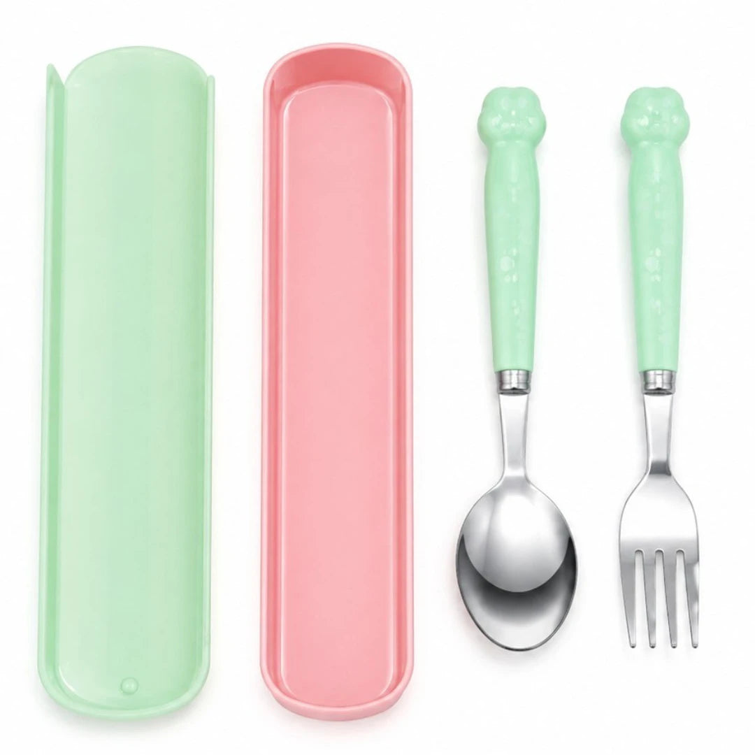 MintPaws Kids Cutlery Set with Travel Case