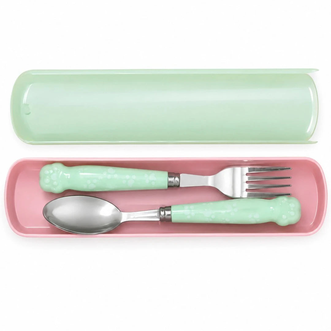 MintPaws Kids Cutlery Set with Travel Case