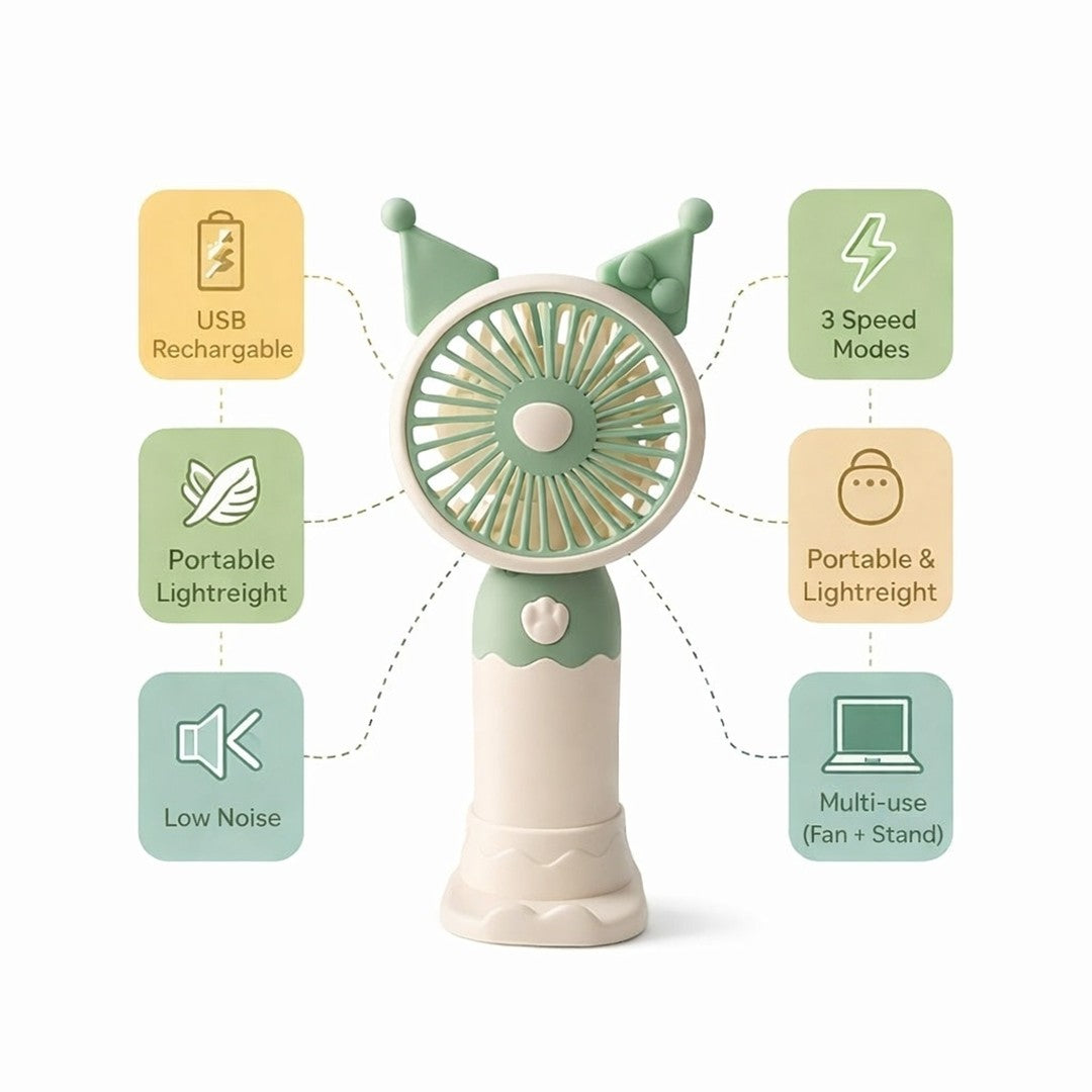 Breezy Bunny Mini Fan
