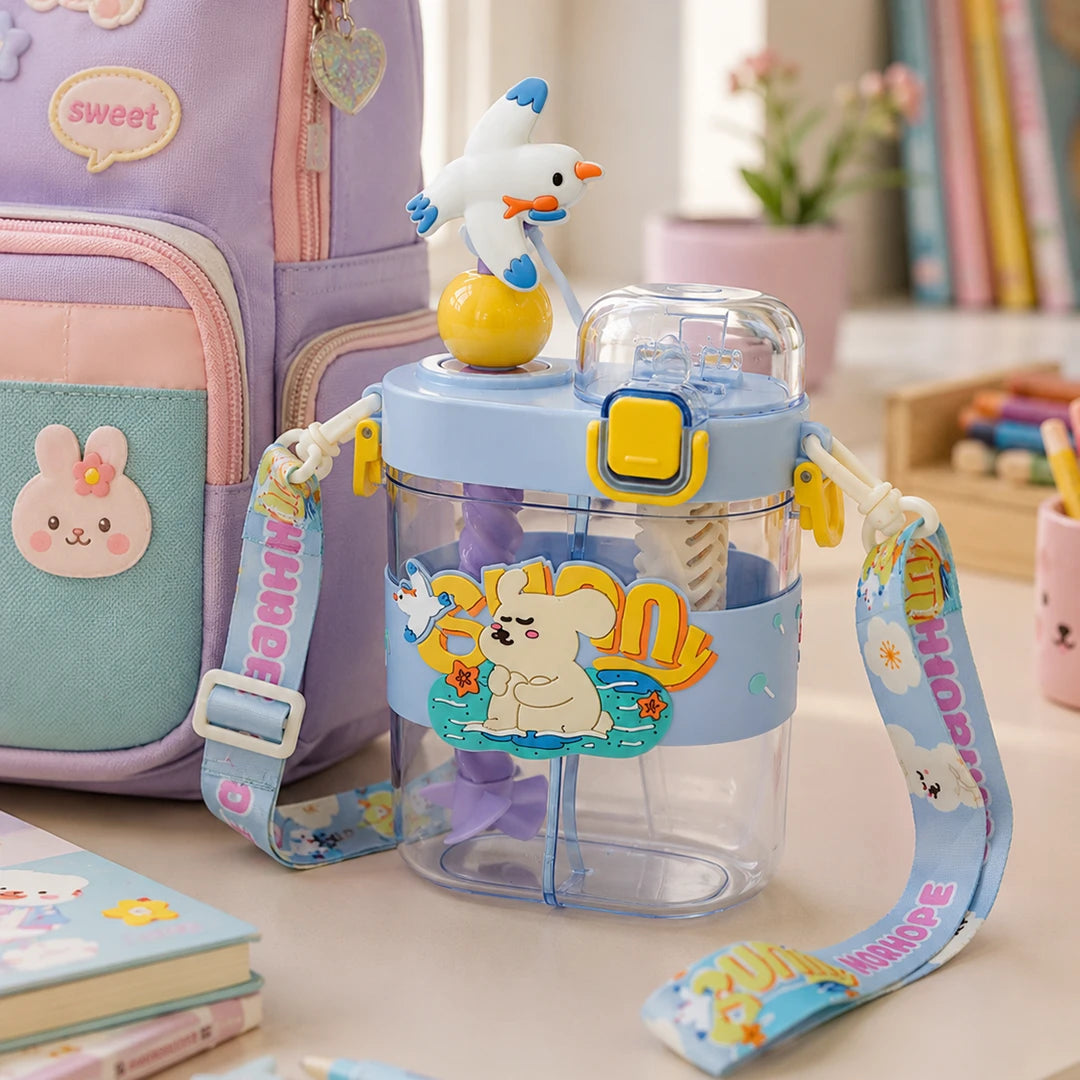 Sunny Hop Kids Straw Bottle