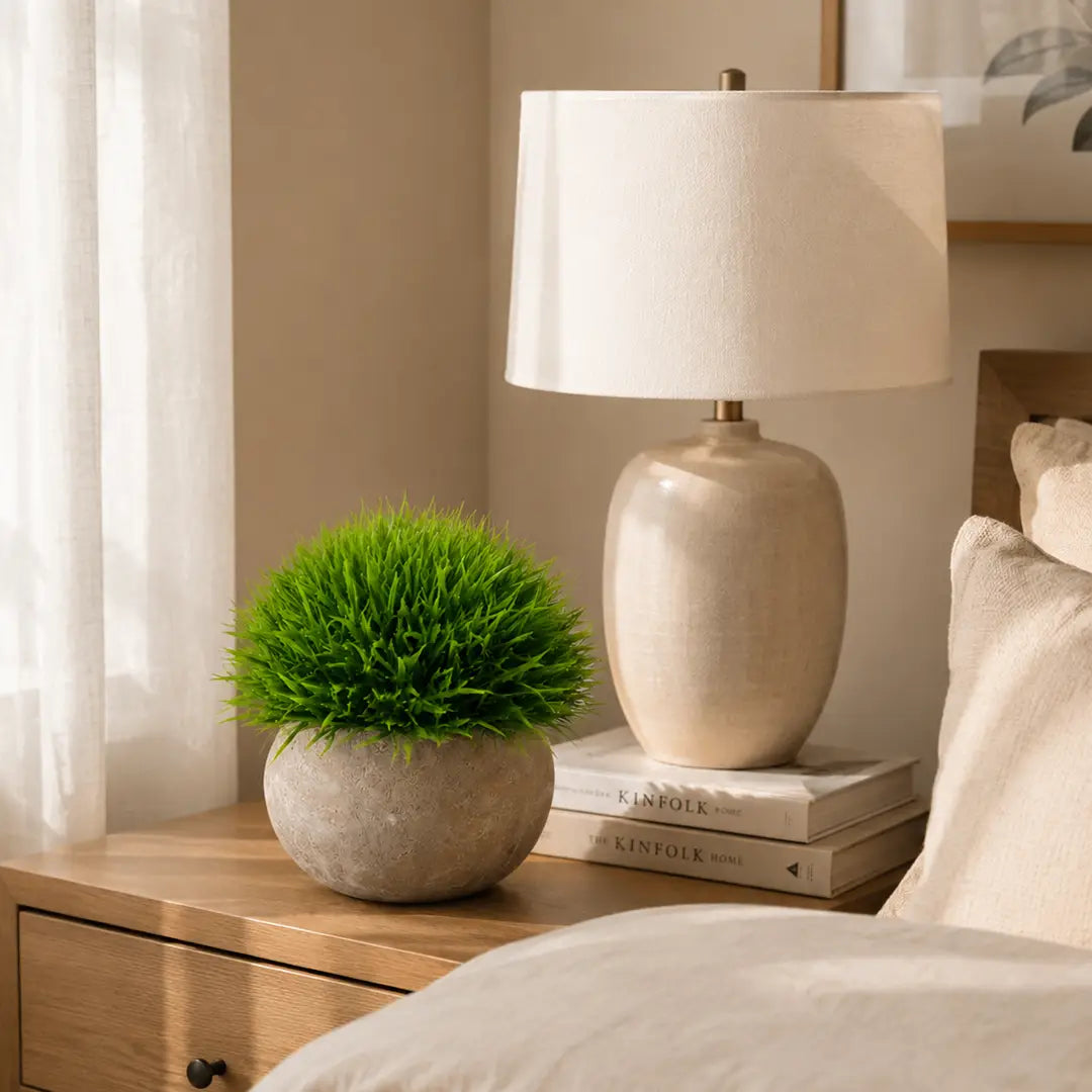 Verdant Nest Artificial Grass Plant with Pot