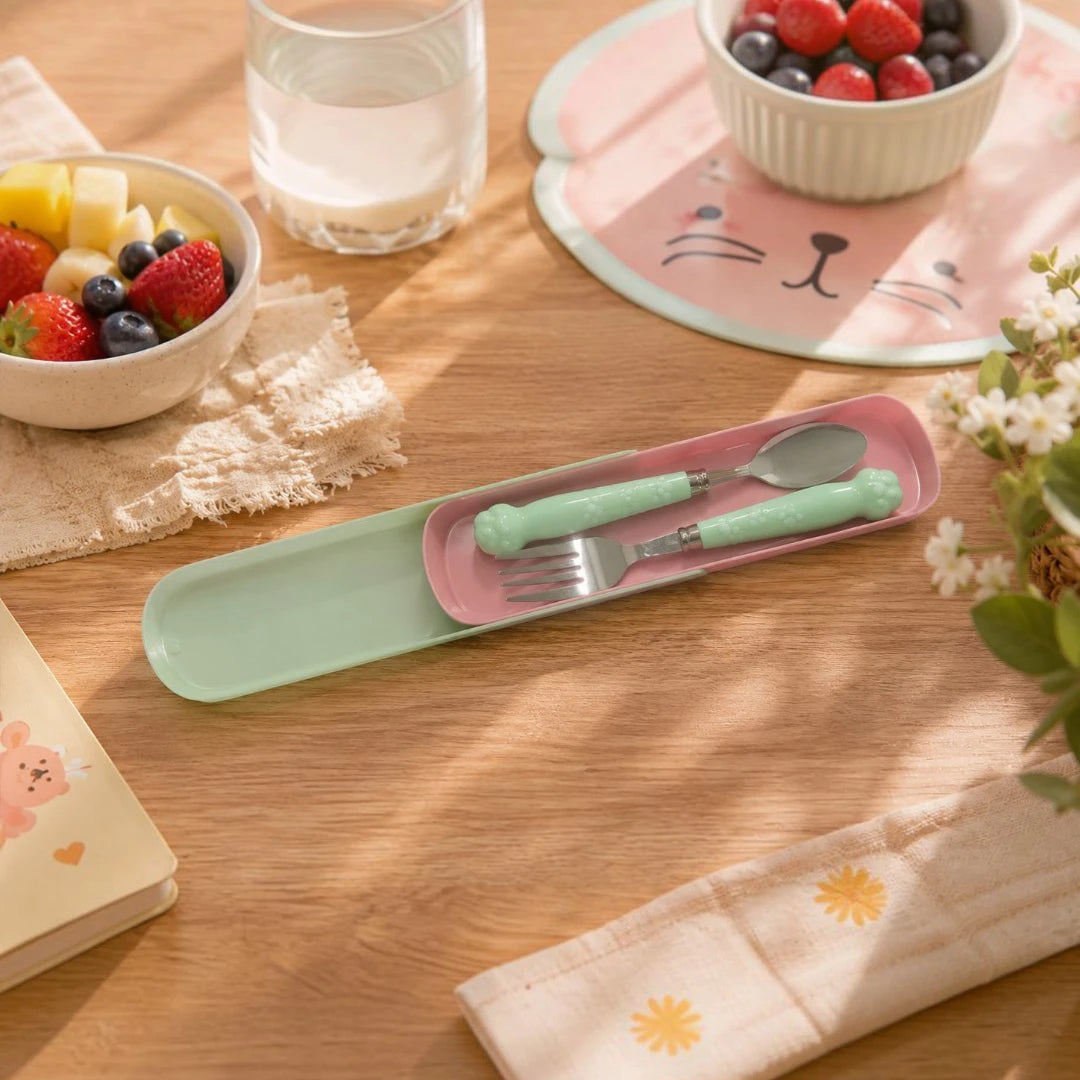 MintPaws Kids Cutlery Set with Travel Case