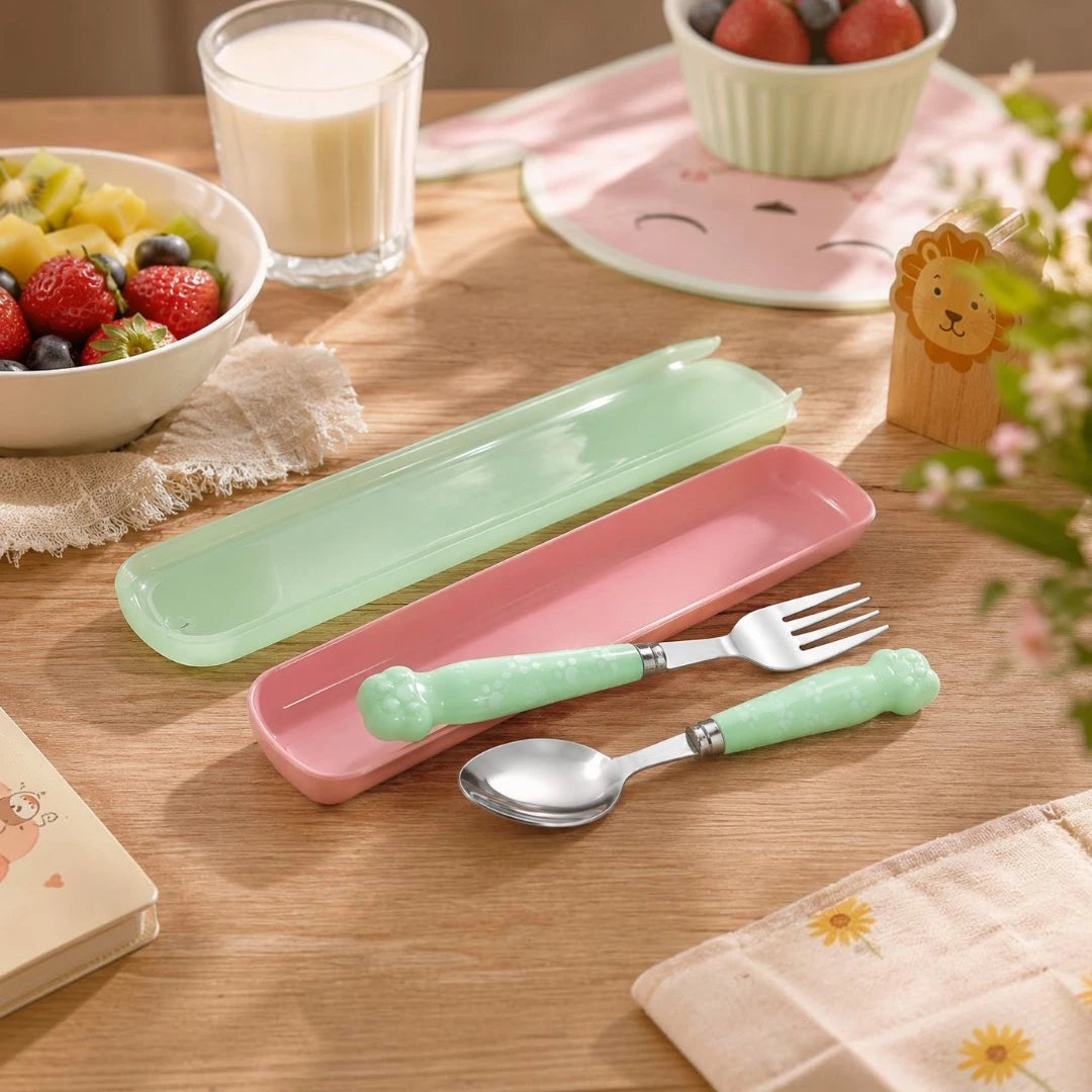 MintPaws Kids Cutlery Set with Travel Case