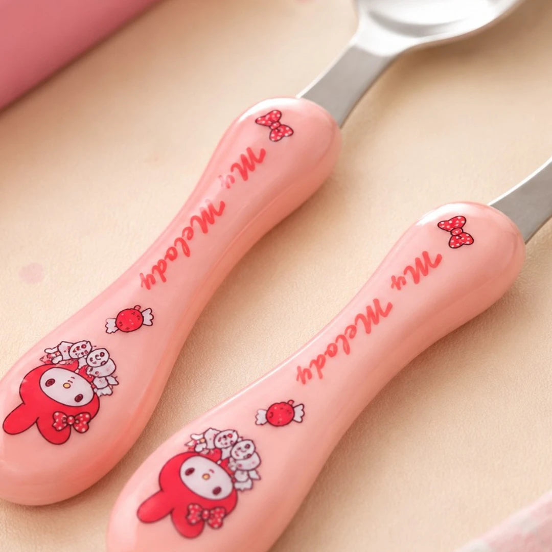 Pink Melody Kids Cutlery Set