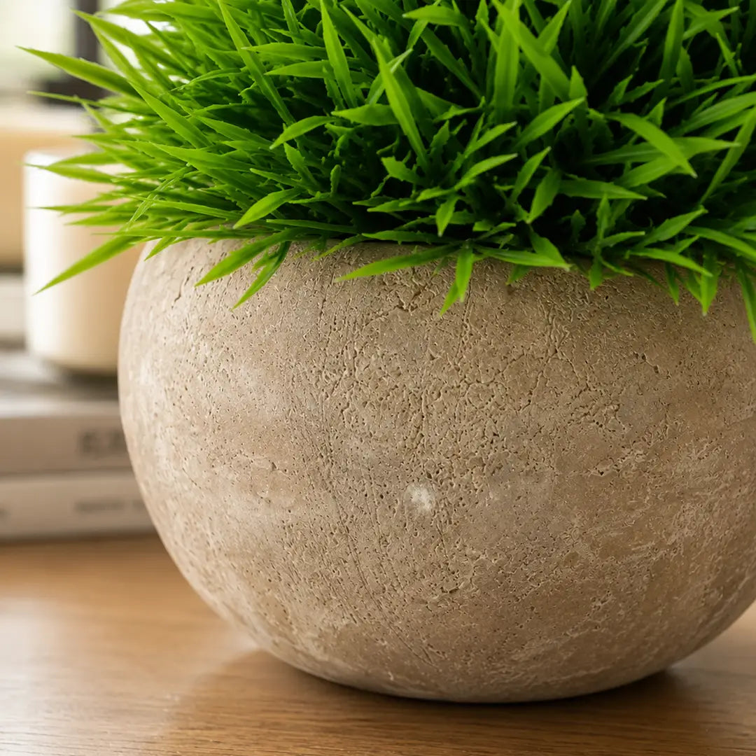 Verdant Nest Artificial Grass Plant with Pot