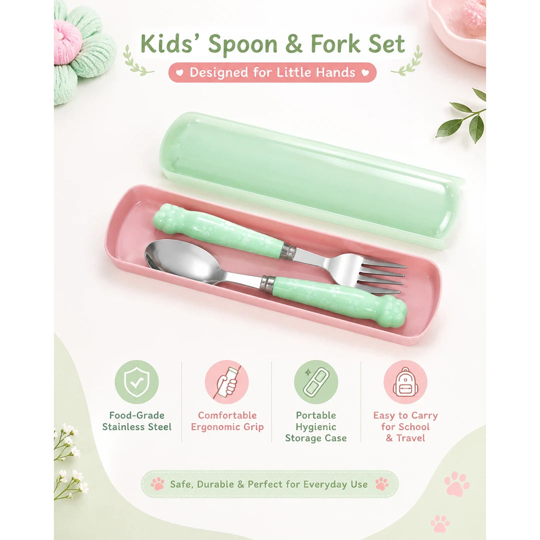 MintPaws Kids Cutlery Set with Travel Case
