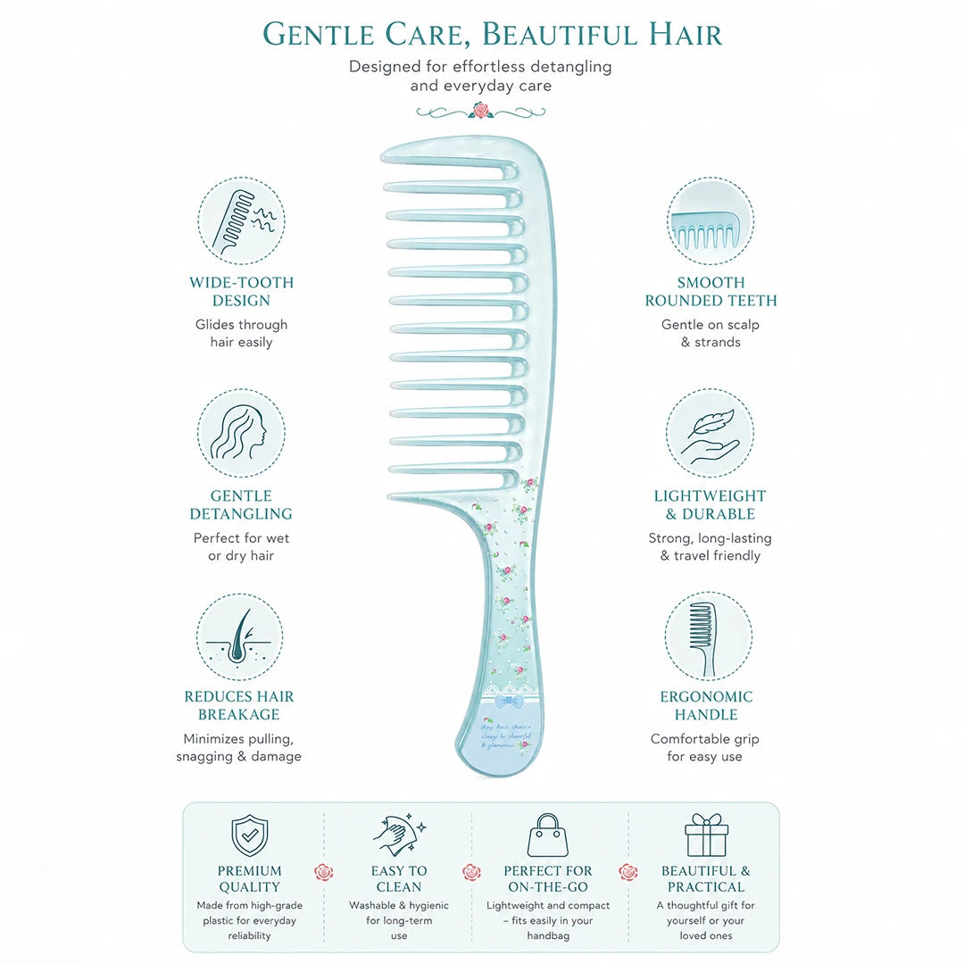 Rose Mist Wide Tooth Comb