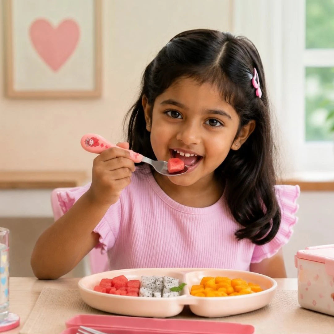 Pink Melody Kids Cutlery Set