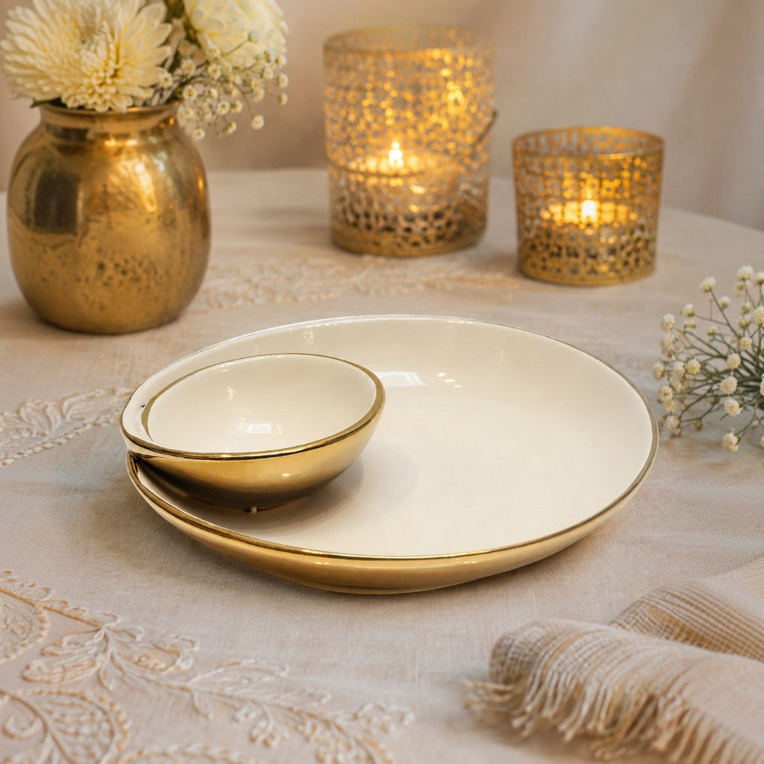 Golden Charm Tray Set