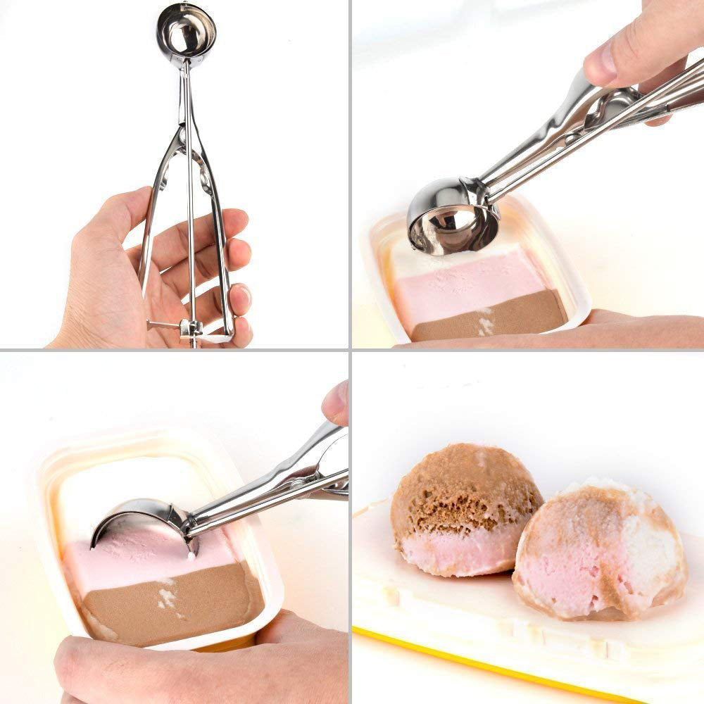 Stainless Steel Handheld Ice Cream Scoop Spoon