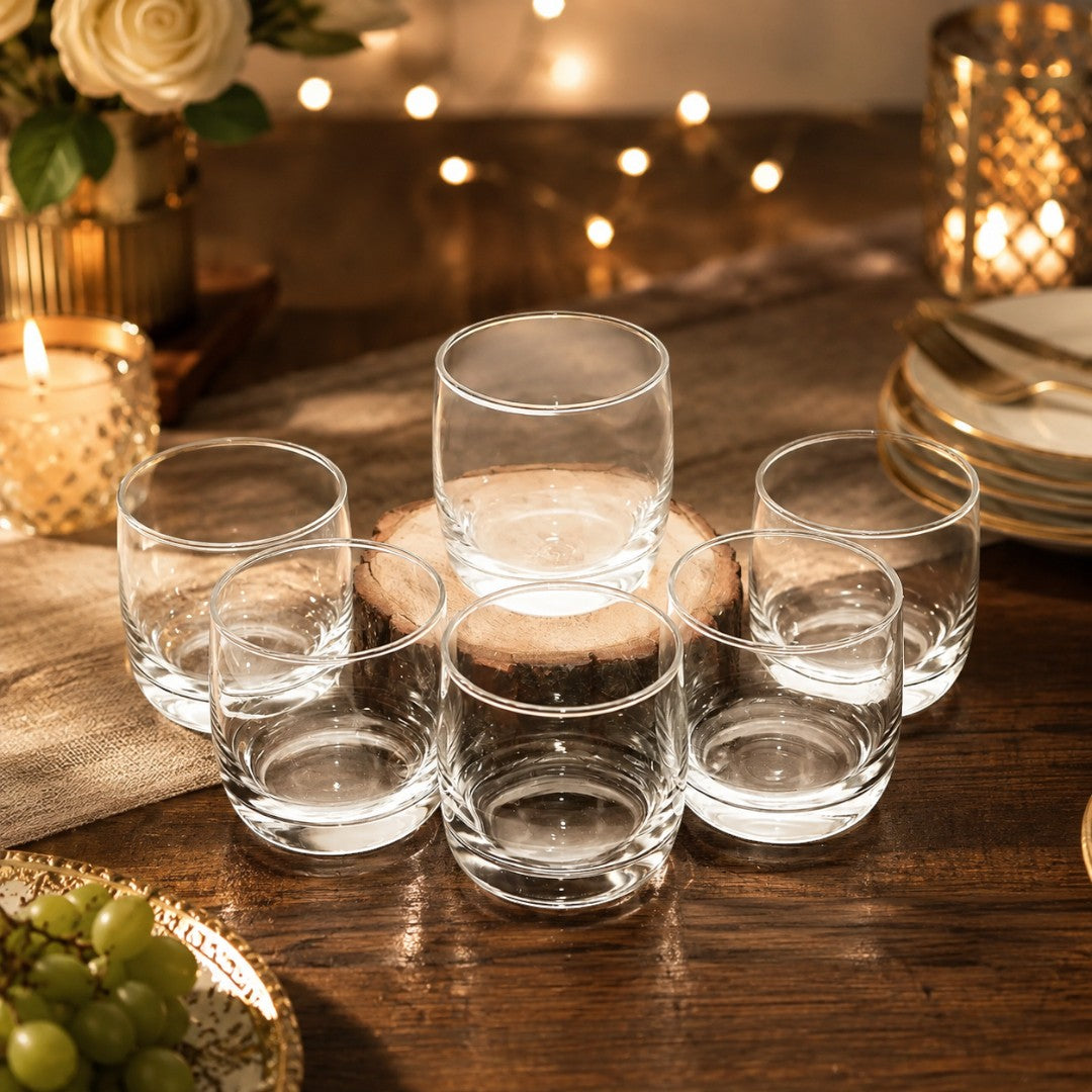 CRYSTAL CLEAR WHISKEY GLASS SET