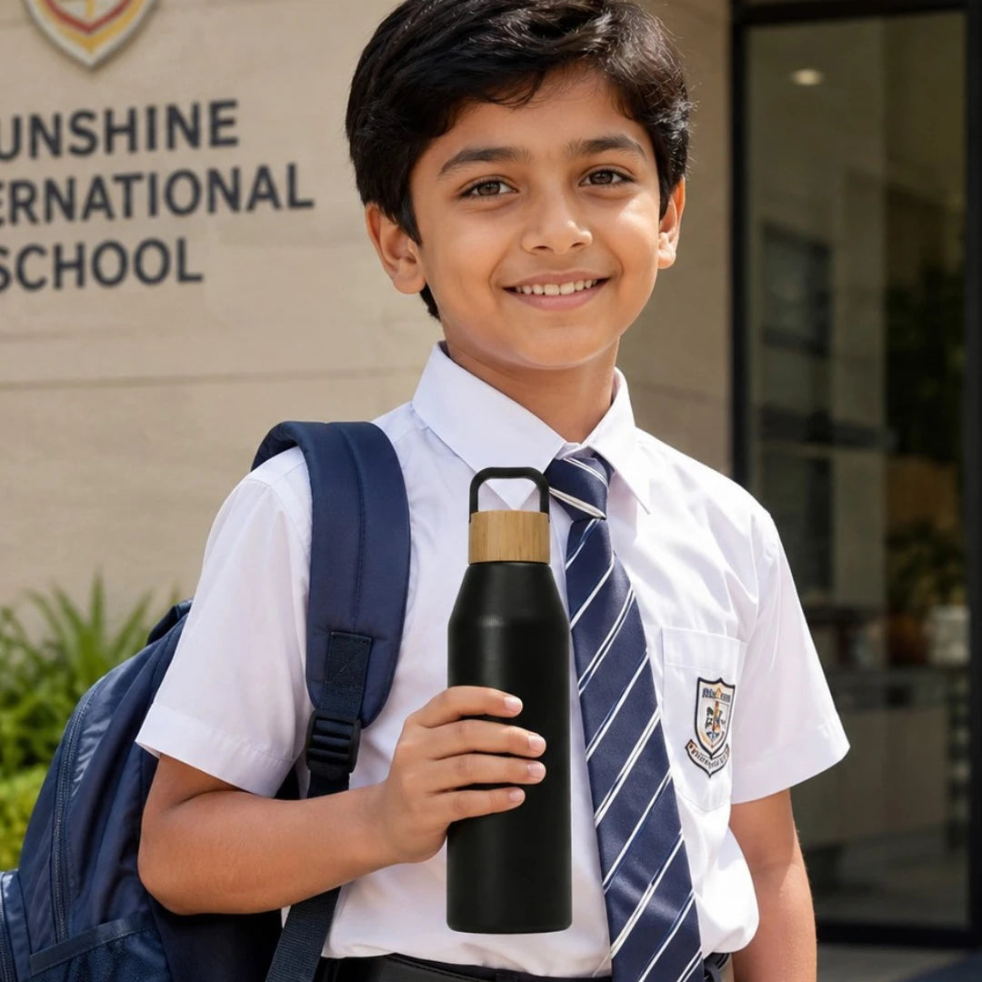 Noir Bamboo Insulated Bottle