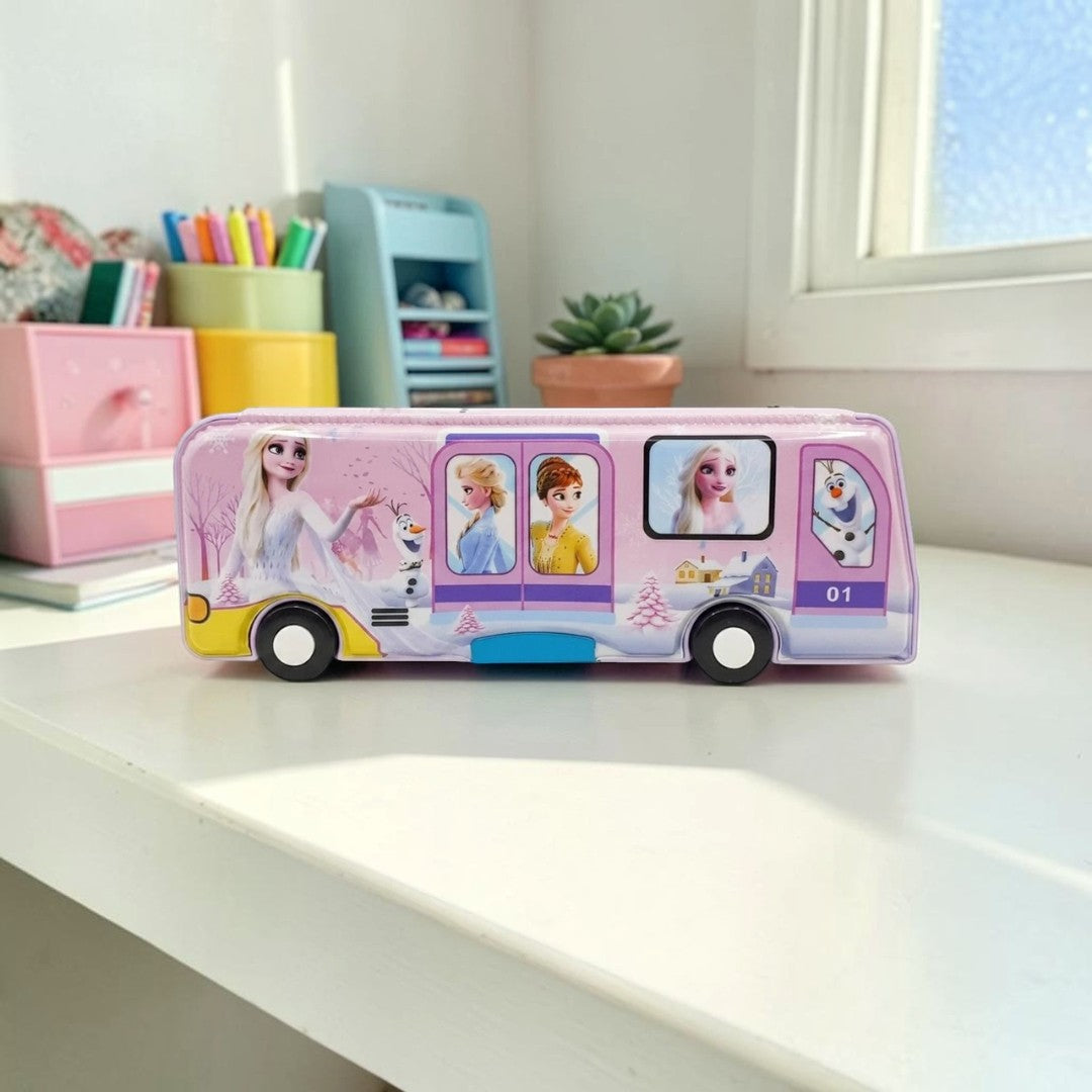 Frozen Princess Bus-Shaped Kids Pencil Box