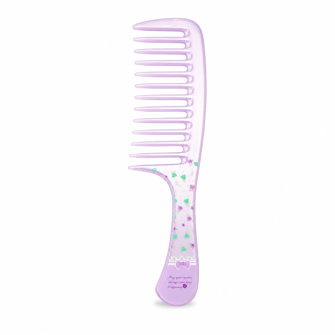 Lavender Bloom Wide Tooth Comb