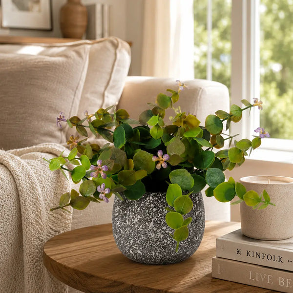 Lavender Leaf Artificial Plant with Pot