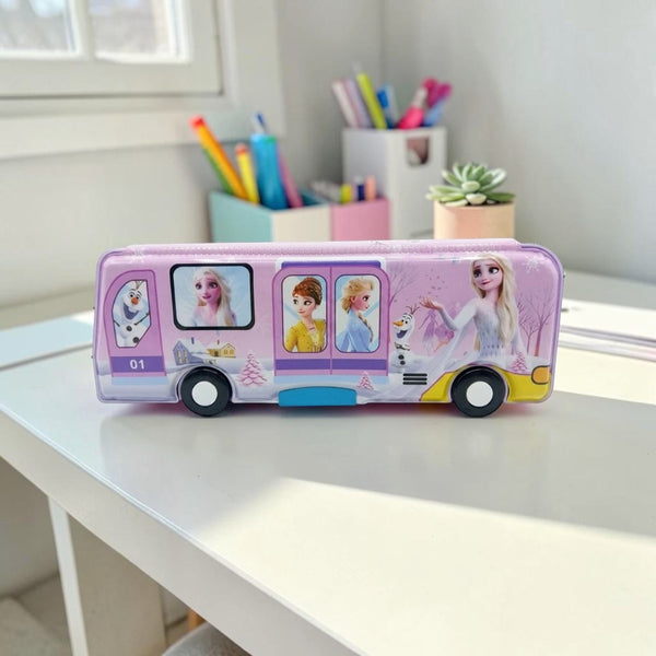 Frozen Princess Bus-Shaped Kids Pencil Box