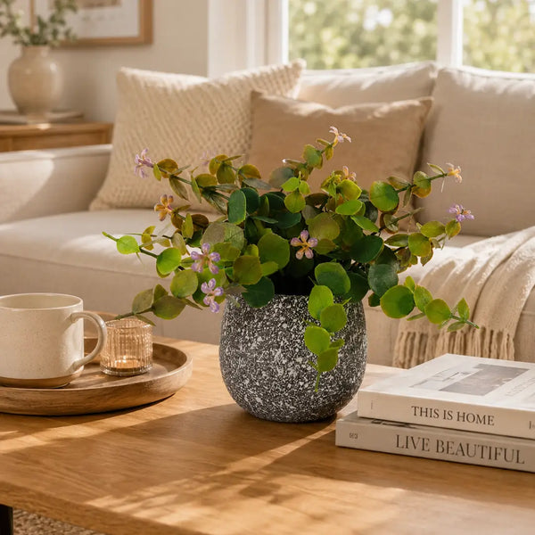 Lavender Leaf Artificial Plant with Pot